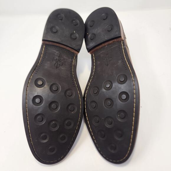 Cole Haan Derby Distressed Brown Leather Oxford Shoes Men Size 9.5M Plain Toe